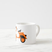 Sinaasappel scooter espresso kop (Voorkant rechts)