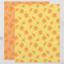 Sinaasappel scrapbookpapier
