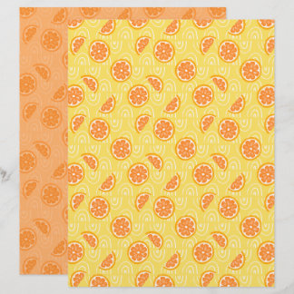 Sinaasappel scrapbookpapier