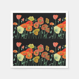 Sinaasappel Shabby Poppy Decor Serviette Servetten