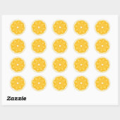 Sinaasappel slice leuk eten sticker (Vel)