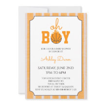 Sinaasappel Strepen Basketbal Baby Borrel