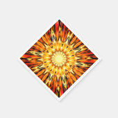 Sinaasappel Sunburst Papier servet (Hoek)