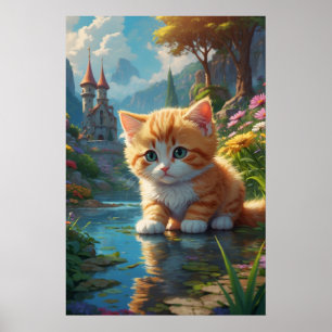 *~* Sinaasappel Sweet AP68 2:3 Kitten Schattige Ta Poster