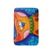 Sinaasappel tablet glimlachen badmat (Voorkant Verticaal)