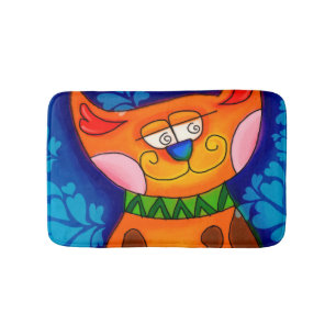 Sinaasappel tablet lachen badmat