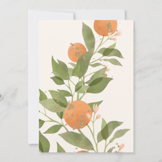 Sinaasappel/Tangerine Uitnodiging (Achterkant)