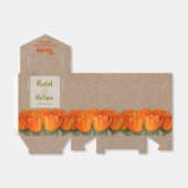 Sinaasappel Tulp op Kraft Tent Style Favor Box Bedankdoosjes (Uitgevouwen)