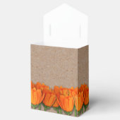 Sinaasappel Tulp op Kraft Tent Style Favor Box Bedankdoosjes (Geopend)