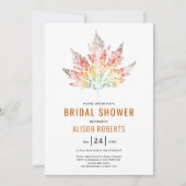 Sinaasappel valbruiloft vrijgezellenfeest met blad kaart (Voorkant)