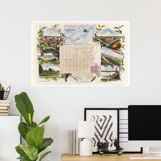 Sinaasappel Vale Colony 1895 Poster (Thuiskantoor)