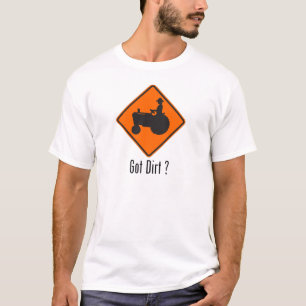 Sinaasappel van Dirt Tractor T-shirt