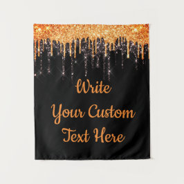 Sinaasappel voor foto-achtergrond van Halloween Pa Wandkleed