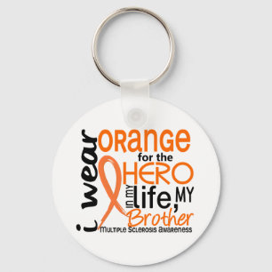 Sinaasappel voor Hero 2 Brother MS Multiple Sclero Sleutelhanger