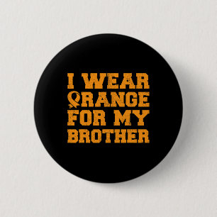 Sinaasappel voor mijn broertje Leukemie Bewustzijn Ronde Button 5,7 Cm