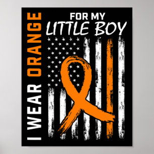 Sinaasappel voor mijn zoontje leukemie kankerbewus poster