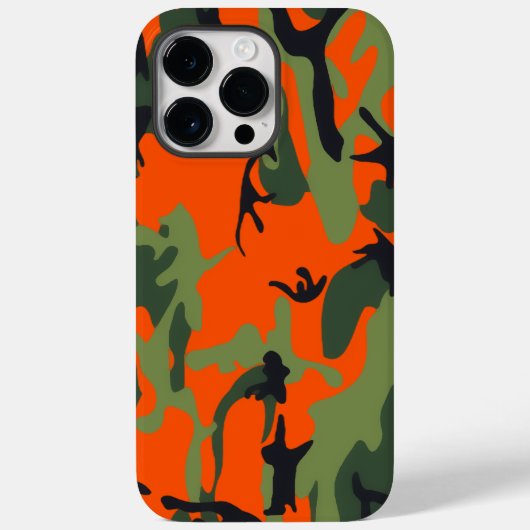 Sinaasappel voor veiligheid en groene camo Case-Mate iPhone case (Achterkant)