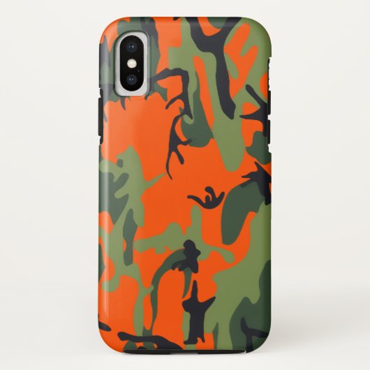 Sinaasappel voor veiligheid en groene camo Case-Mate iPhone case (Achterkant)