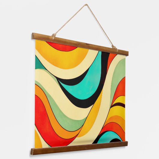 Sinaasappel & Vrienden Kleur Blend Hangend Wandkleed (Gebogen)