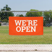 Sinaasappel Wij zijn open sjabloon zakelijk banner (Insitu)