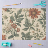 Sinaasappel Wildflower Greenery Decoupage Tissuepapier (Craft)