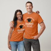 Sinaasappel Wit Afstuderen Custom Afstuderen T-shirt (Unisex)