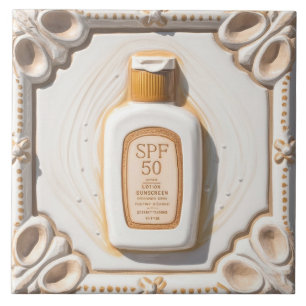 Sinaasappel Wit SPF 50 Sun Cream Beach House Badka Tegeltje