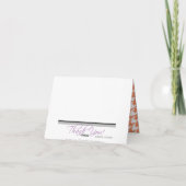 Sinaasappel & Witte Houndstooth aangepaste Dank u  Bedankkaart (Achterkant)