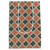 Sinaasappel, Zwart Grijs Diamond Pattern Vaders Da Medium Cadeauzakje (Achterkant)