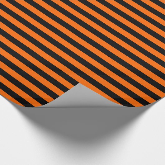 Sinaasappel/zwarte strepen inpakpapier (Hoek)