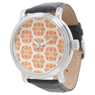 Sinaasappelbloemen, Bloempatroon, Bloemmotief Horloge