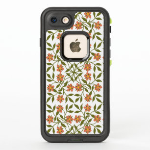 Sinaasappelbloemen, bloempatroon, groen, Boho