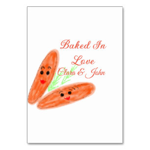 Sinaasappelbrood koppel emoji gebakken in liefde n kaart
