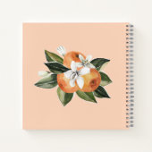 Sinaasappelkleurig gastboek voor baby shower met k notitieboek (Achterkant)