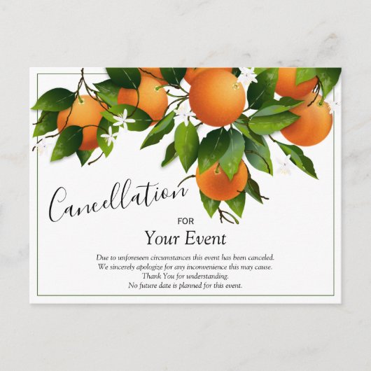 Sinaasappels Annulering Postkaart (Voorkant)
