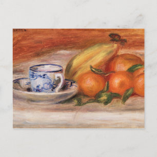 Sinaasappels Bananen en Teacup van Auguste Renoir Briefkaart