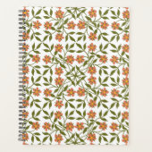 Sinaasappels bloemen, bloemenmotief, groen, boho planner (Voorkant)