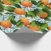 Sinaasappels Bloemenfruittuin Cadeaupapier (Hoek)