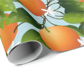 Sinaasappels Bloemenfruittuin Cadeaupapier (Rol Hoek)
