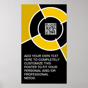 sinaasappels Bulseye QR-code Poster