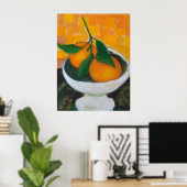 Sinaasappels Canvas afdrukken Poster (Thuiskantoor)