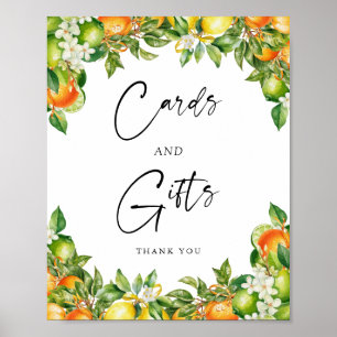 Sinaasappels Citroen Citrus Kaarten en geschenken  Poster