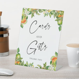 Sinaasappels Citroen Citrus Kaarten en geschenken  Reclamebord Met Voetstuk