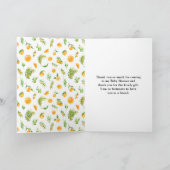 Sinaasappels Citrus Baby shower Bedankkaart (Binnen)