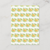 Sinaasappels Citrus Baby Shower Boek Verzoek Informatiekaartje (Achterkant)