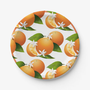 Sinaasappels Citrus Fruit Cocktail Party Papieren Bordje