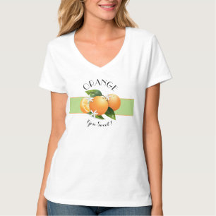 Sinaasappels Citrus Fruit Flowers T-shirt