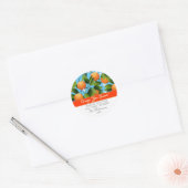 Sinaasappels Citrus Fruit Inblikken | Dank je Ronde Sticker (Envelop)