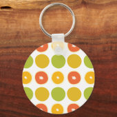 Sinaasappels Citrus Fruits Food Pattern Sleutelhanger (Achterkant)