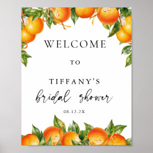 Sinaasappels Citrus Vrijgezellenfeest Welkomstbord Poster